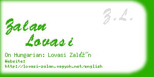 zalan lovasi business card